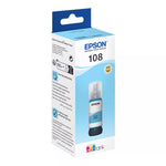 Epson 108 EcoTank Light Cyan ink Bottle, C13T09C54A