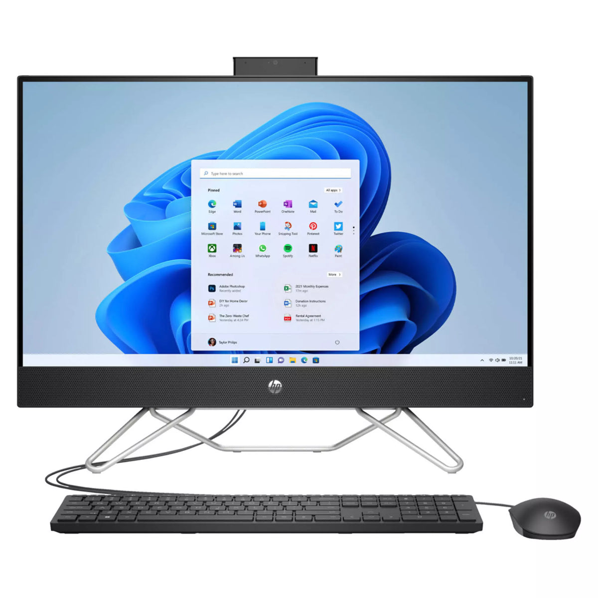 HP All-in-One 27-CB1156NHIntel Core i7 8GB 512GB SSD 27Inch Full HD, No Windows, Black Desktop
