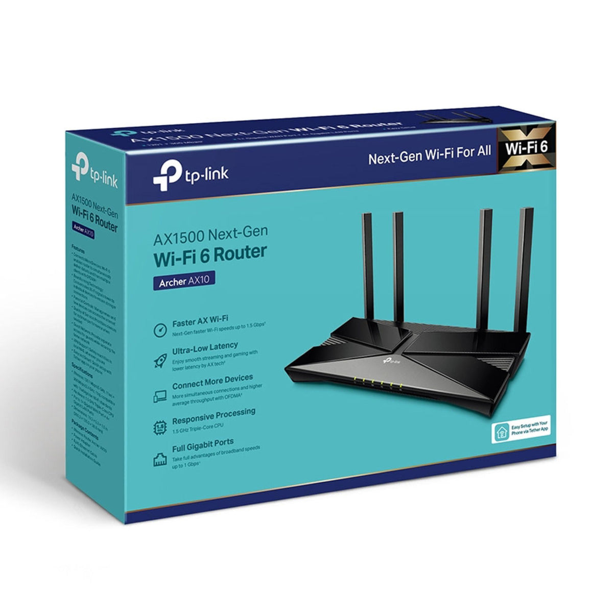 TP-Link AX1500 WiFi 6 Smart WiFi Router Archer AX10