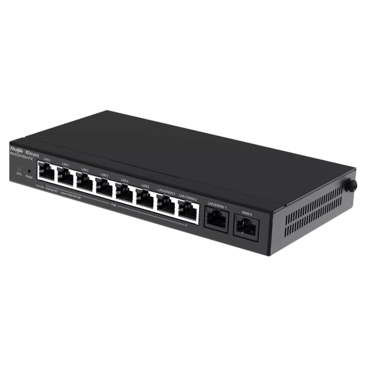 Ruijie Reyee RG-EG310GH-P-E - Desktop 10-port full gigabit router, concurrency of 300 users, 1.5 Gbps throughput