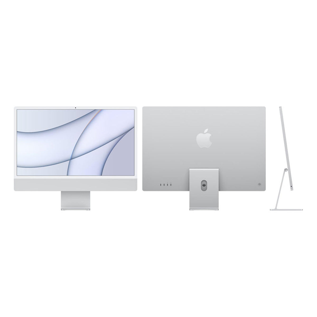 Apple iMac 24 Inch 2021, Apple M1 Chip 8 Core GPU, 8GB RAM, 256GB Storage, 4.5K Retina Display, Silver MGPC3