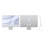 Apple iMac 24 Inch 2021, Apple M1 Chip 8 Core GPU, 8GB RAM, 256GB Storage, 4.5K Retina Display, Silver MGPC3
