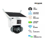 Promage Solar Powered PTZ 3MP 4G IP Camera PC-S303-4G-W, White