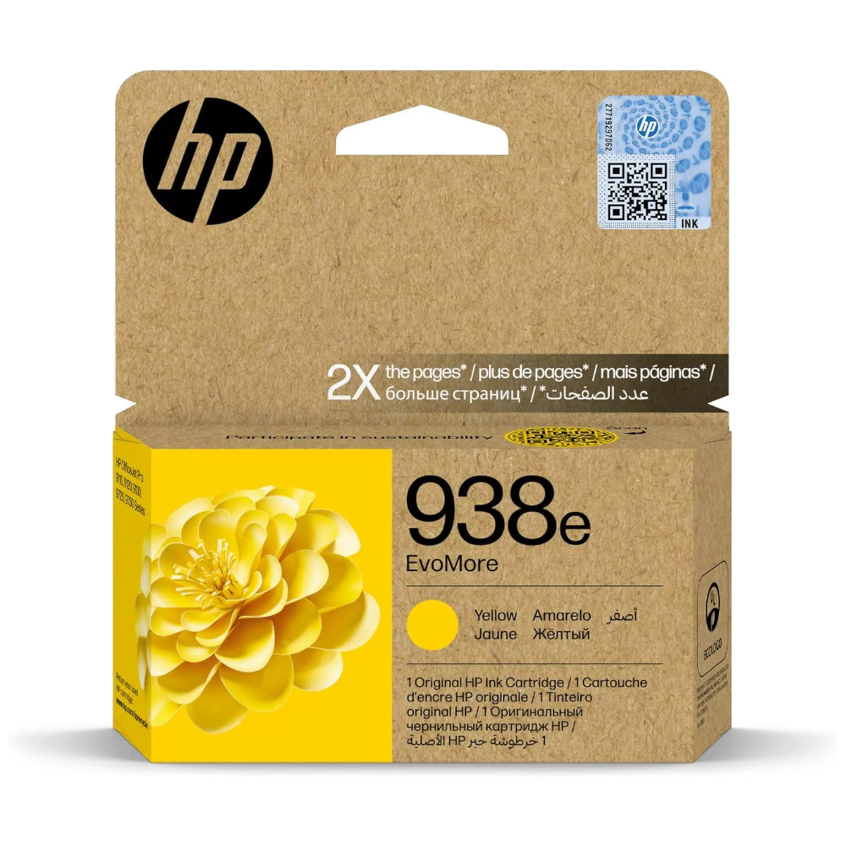 HP 938e XL Yellow Original Ink Cartridge 4S6Y1PE