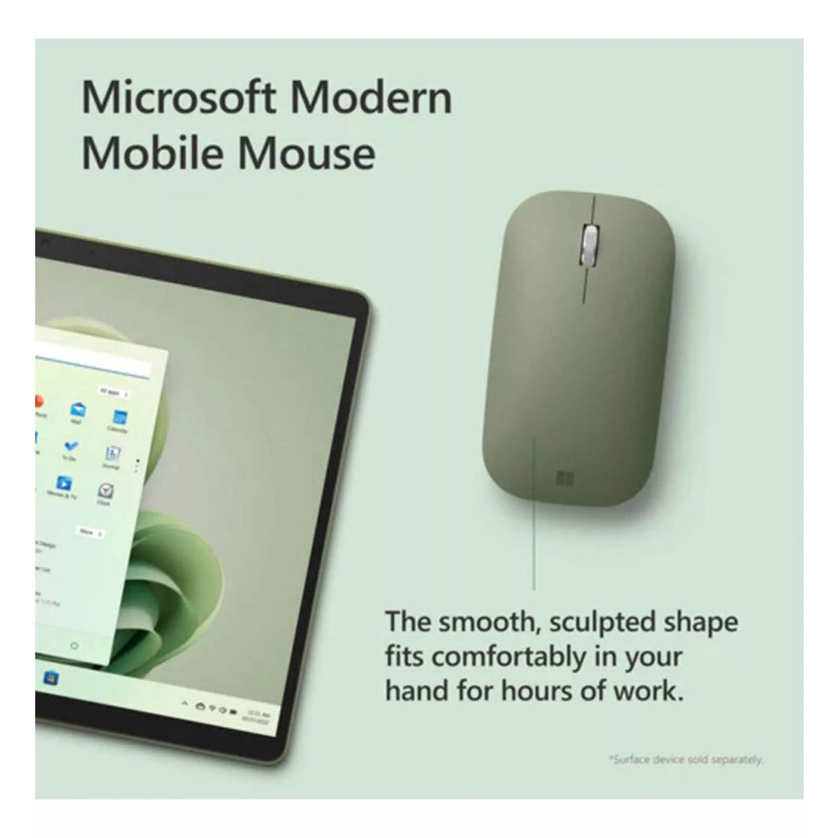 Microsoft Surface Modern Mobile Wireless Bluetooth Mouse, Forest Green, KTF-00092