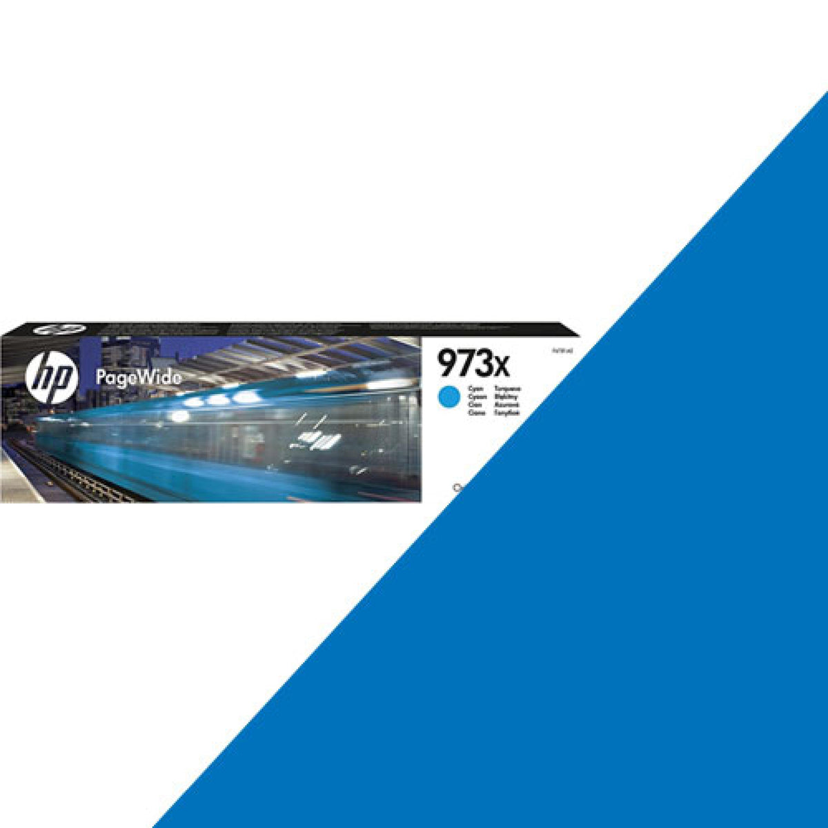 HP 973X High Yield Cyan Original PageWide Ink Cartridge, F6T81AE