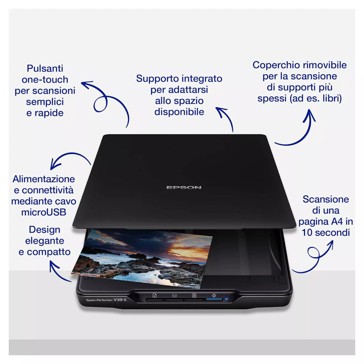 EPSON Perfection V39II Photo and Document Scanner