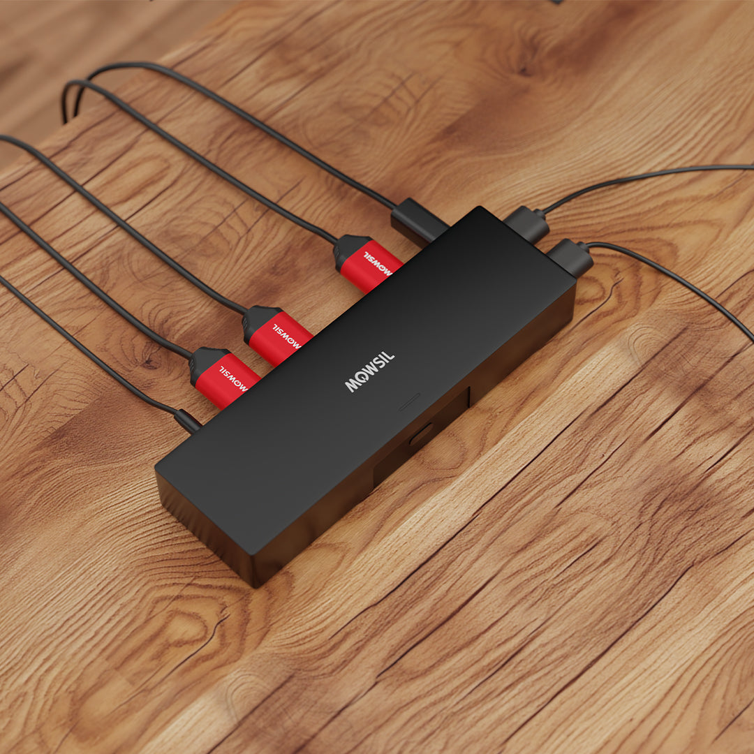 Mowsil HDMI KVM Switch 2 Port 4K@60Hz – Share USB Keyboard, Mouse & Monitor Between 2 PCs/Laptops