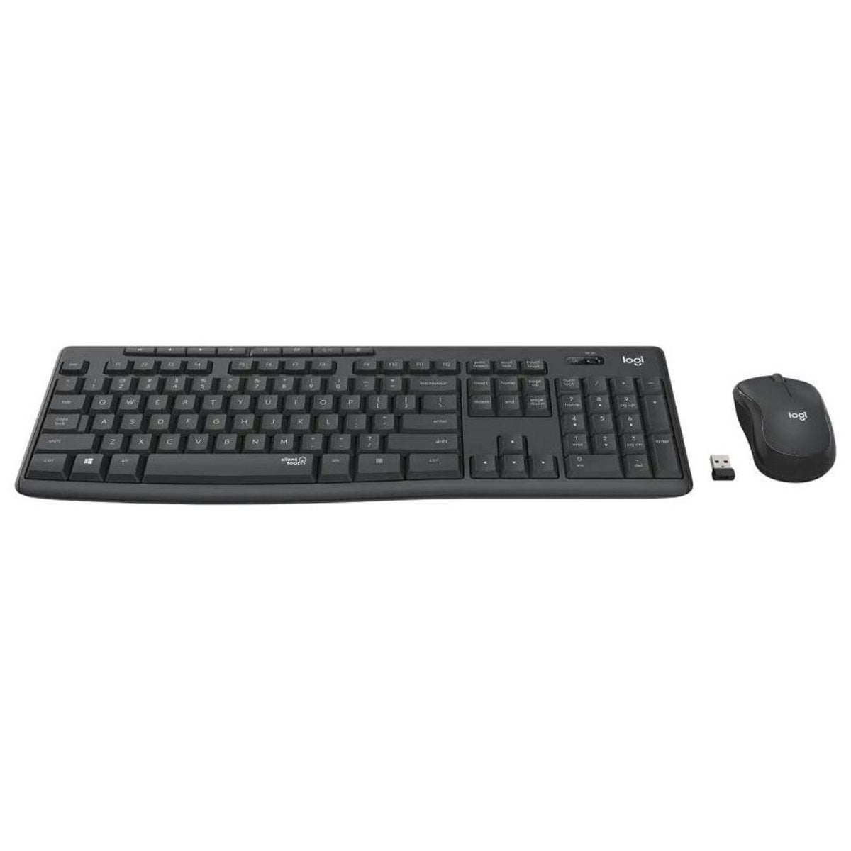 Logitech MK295 Silent Keyboard Mouse Combo, Black