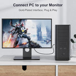 Mowsil DisplayPort to DVI-D Cable | 4K@30Hz High-Speed Adapter, Gold-Plated Male to Male | PC Monitor TV