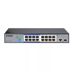 D-Link DESF-1016P-EB 16-Port 10100 Long Range PoE+ Surveillance Switch
