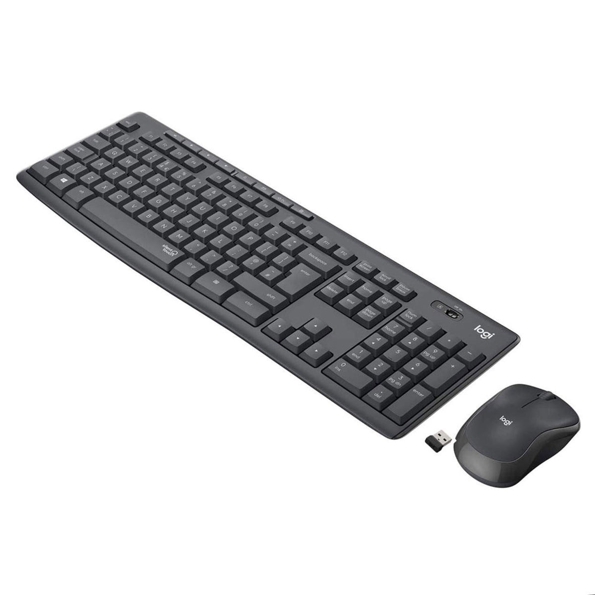 Logitech MK295 Silent Keyboard Mouse Combo, Black