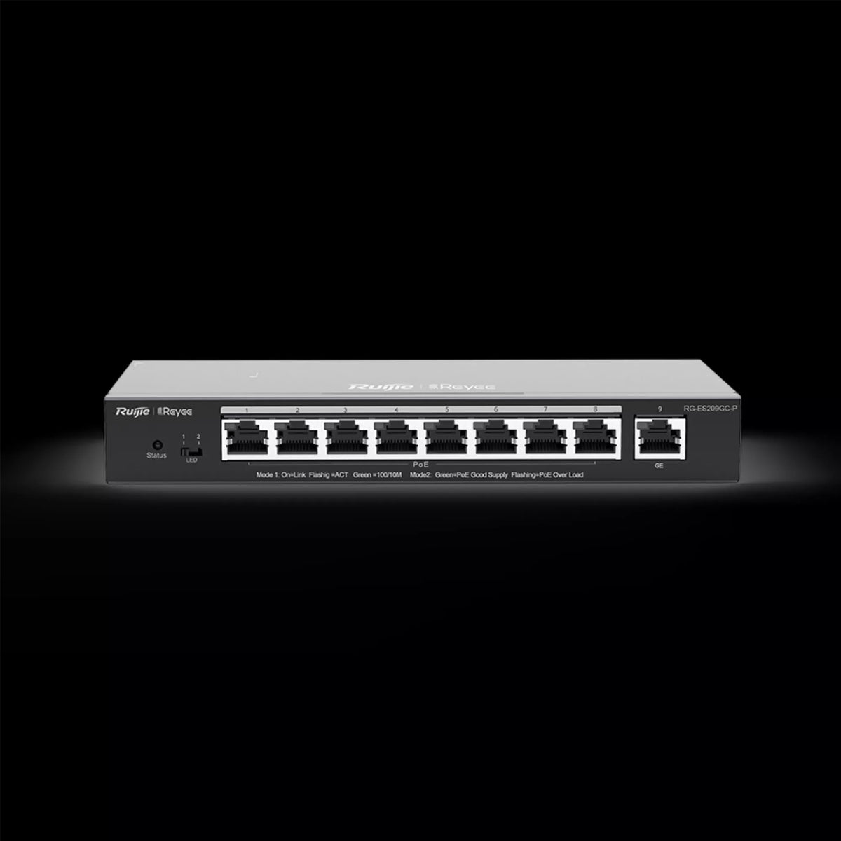 RUIJI Reyee 9-Port Gigabit Smart Cloud Mananged PoE Switch-18 Gbps-