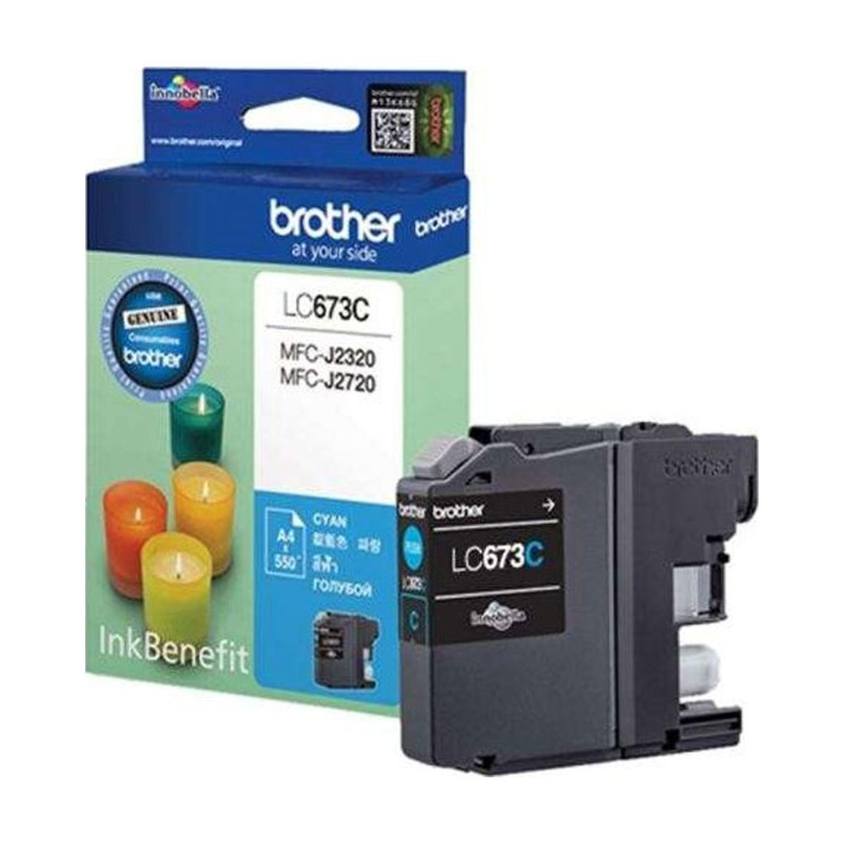 Brother LC673 Ink Cartridge, Cyan