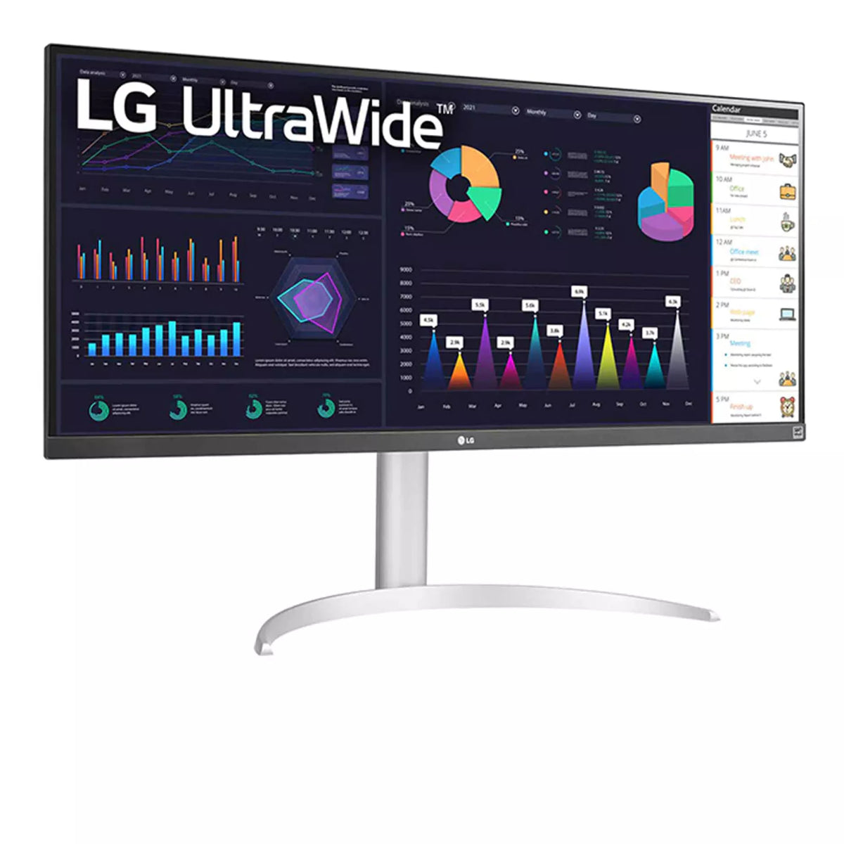 LG 34 Inch 21:9 UltraWide Full HD IPS Monitor with AMD FreeSync, 34WQ650-W