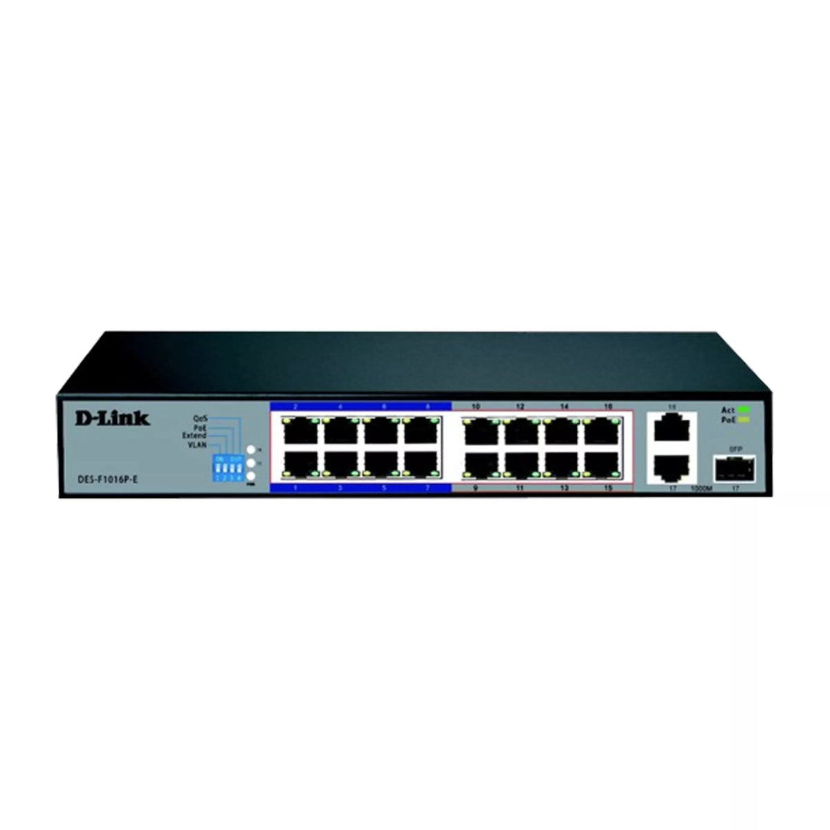 D-Link 16-port 10100 SwitchDES-F1016P-E