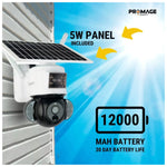 Promage Solar Powered PTZ 3MP 4G IP Camera PC-S303-4G-W, White