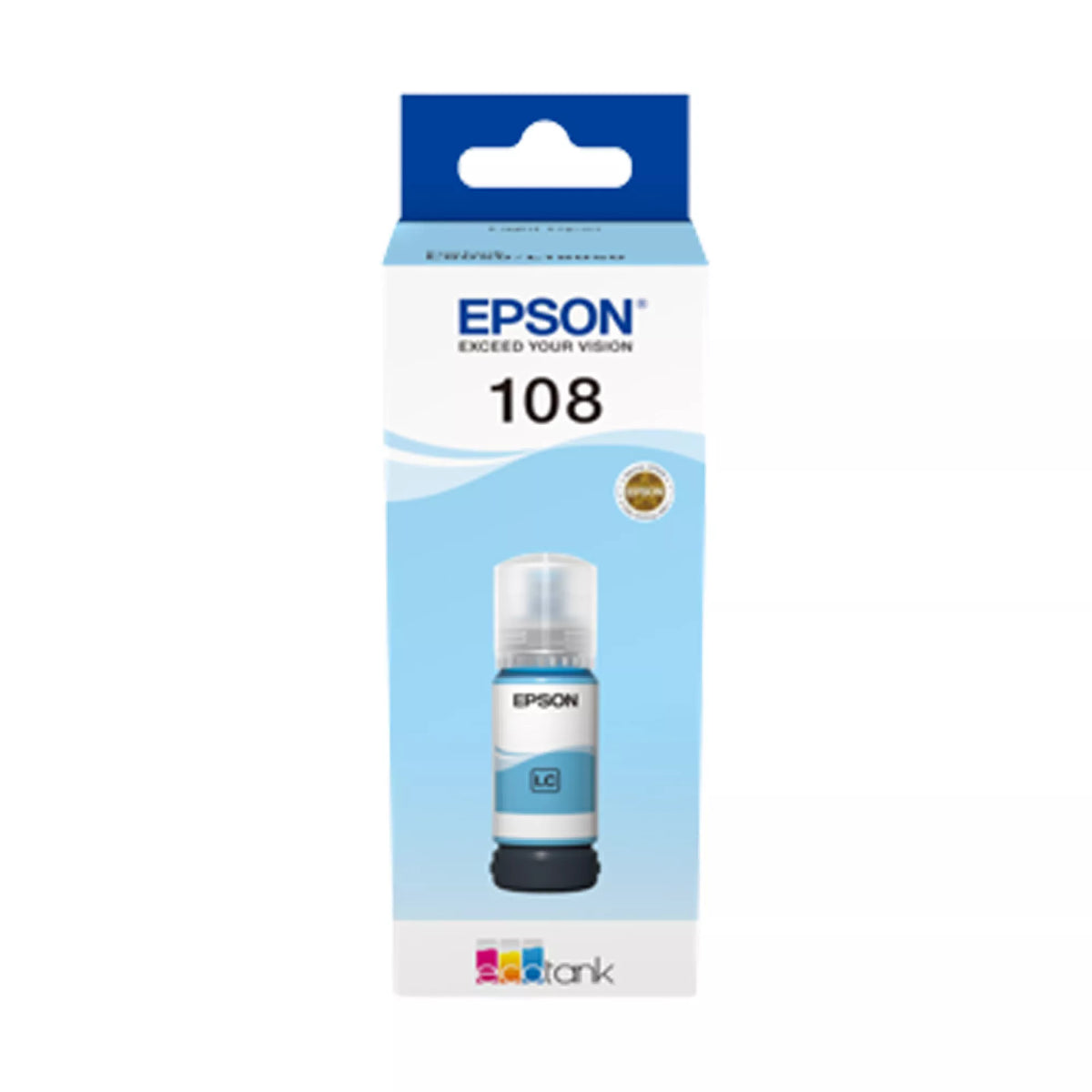Epson 108 EcoTank Light Cyan ink Bottle, C13T09C54A