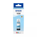 Epson 108 EcoTank Light Cyan ink Bottle, C13T09C54A