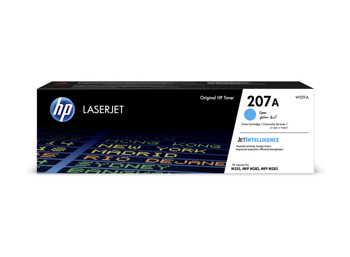 HP 207A Cyan Original LaserJet Toner Cartridge, W2211A