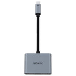 Mowsil USB-C Dual HDMI Converter | 4K@60Hz, Thunderbolt 3/4, Plug & Play Hub for MacBook, iPad & Laptops