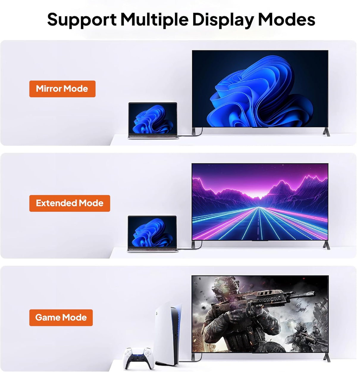 Mowsil 4K DisplayPort Cable DP 1.2 | 4K@60Hz 2K@165Hz Gold-Plated High-Speed DP to DP Cable for PC & Gaming Monitor