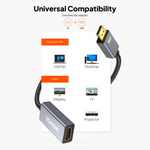 Mowsil DisplayPort to HDMI Adapter | 4K@60Hz, Gold-Plated, Aluminum Alloy, Plug & Play | Monitor TV Converter