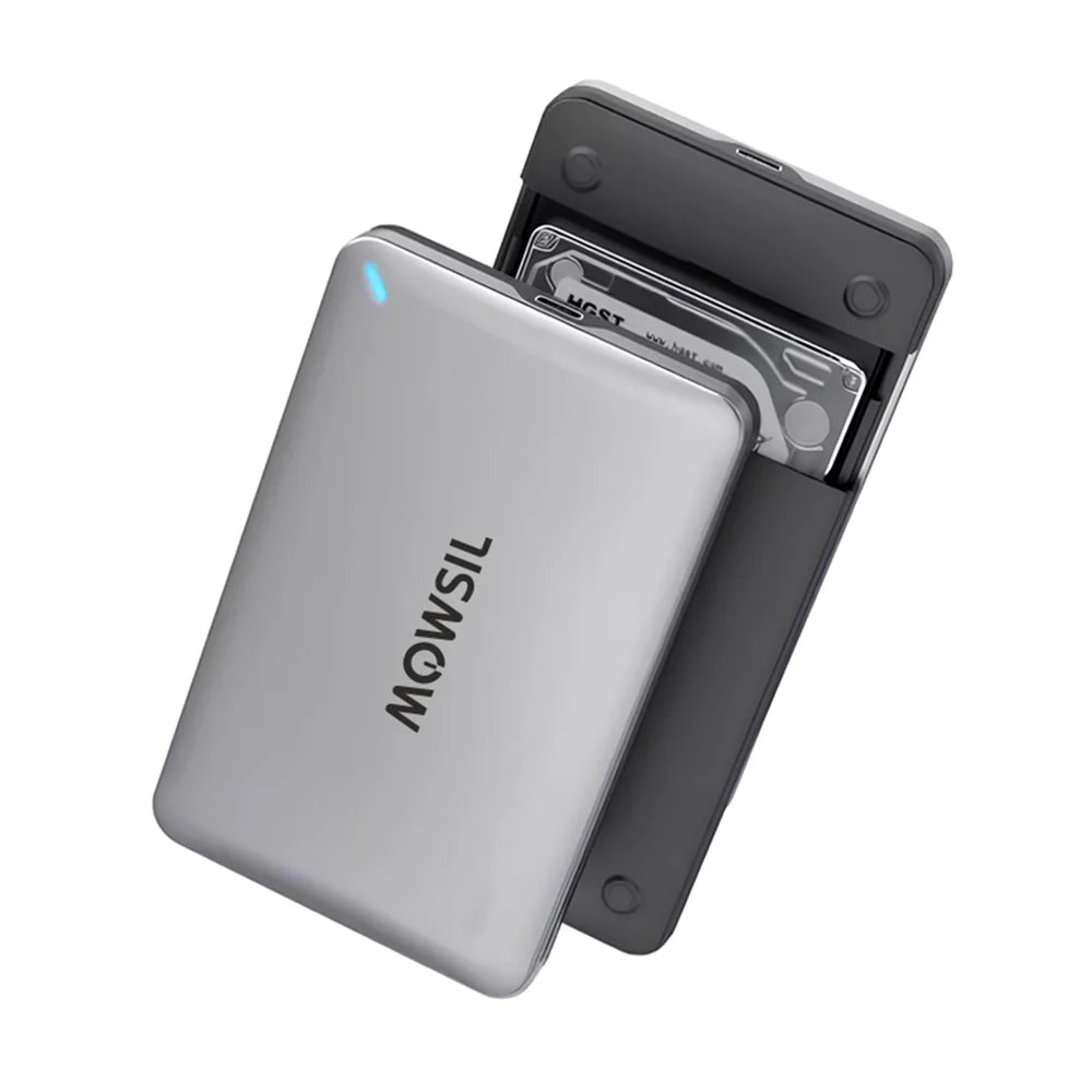 Mowsil HDD 2.5 SATA SSD Enclosure Type-C+USB