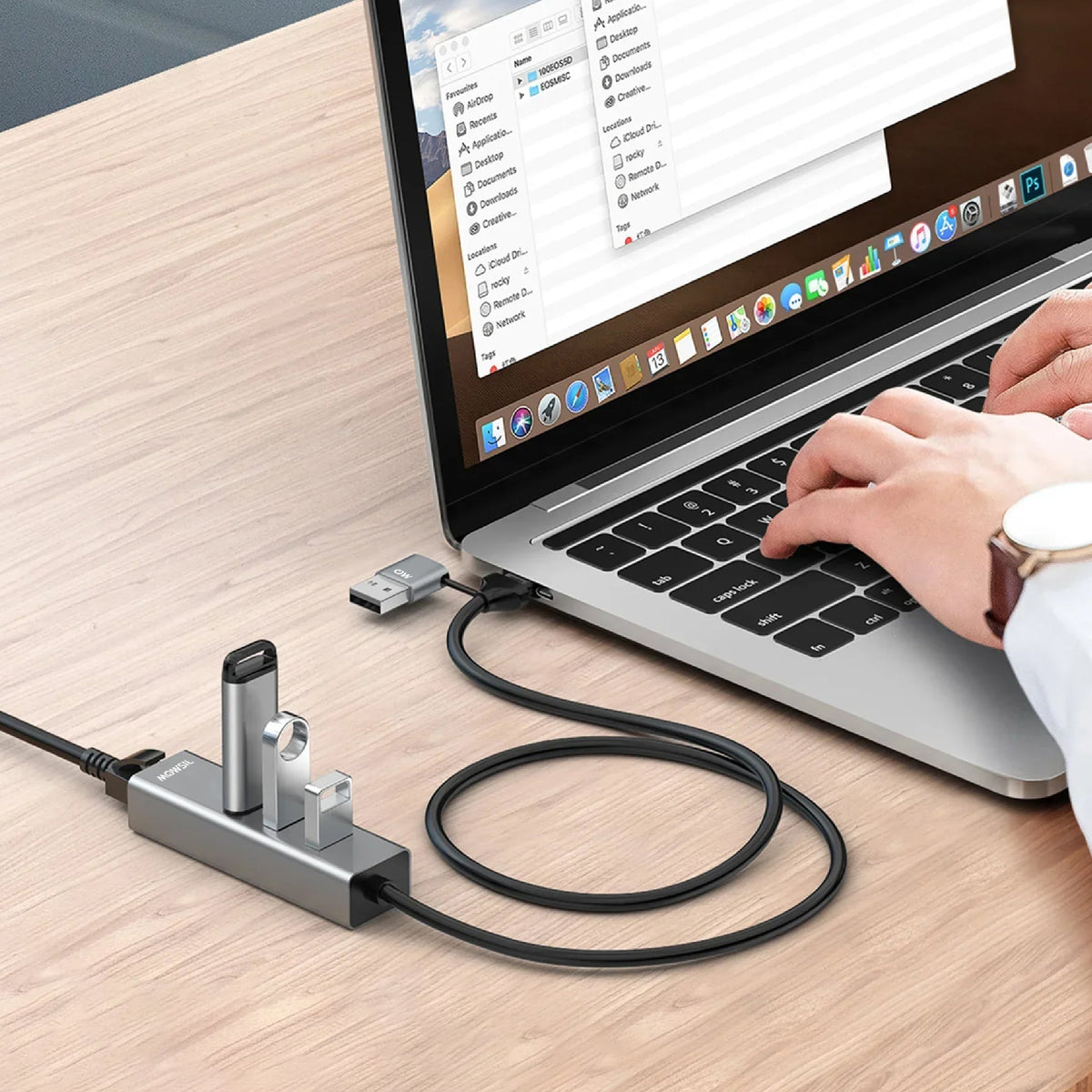 USB to LAN with 3 PORT HUB 