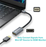 Mowsil Mini DisplayPort to HDMI Adapter – 4K@60Hz, Gold-Plated, Plug & Play for MacBook, PC & TV