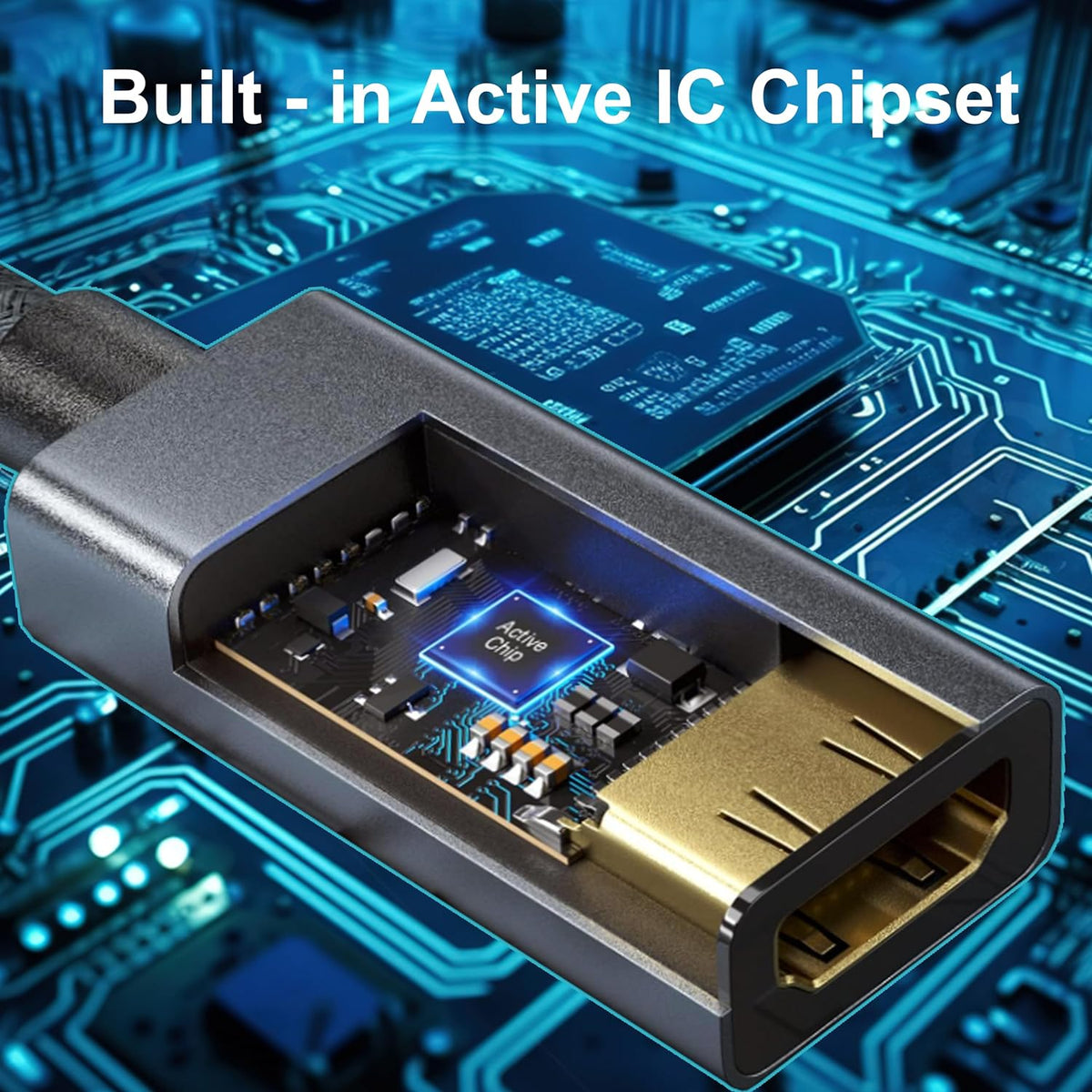 Mowsil Mini DisplayPort to HDMI Adapter – 4K@60Hz, Gold-Plated, Plug & Play for MacBook, PC & TV