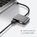 Mowsil Mini DisplayPort to HDMI and VGA Adapter – 4K HDMI, 1080p VGA, Gold-Plated Converter, Plug & Play