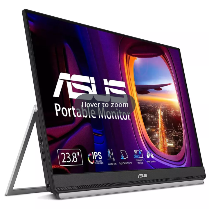 شاشة Asus ZenScreen MB249C مقاس 24 بوصة بتقنية IPS عالية الدقة بالكامل، لون أسود