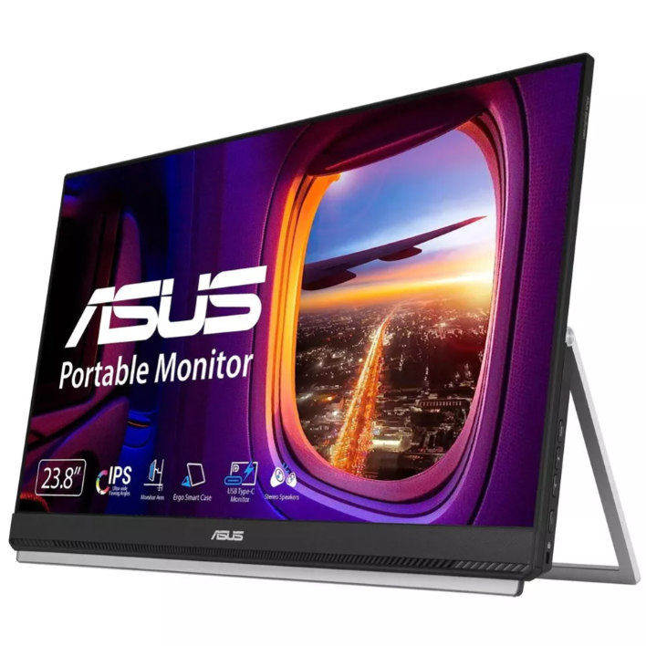 شاشة Asus ZenScreen MB249C مقاس 24 بوصة بتقنية IPS عالية الدقة بالكامل، لون أسود