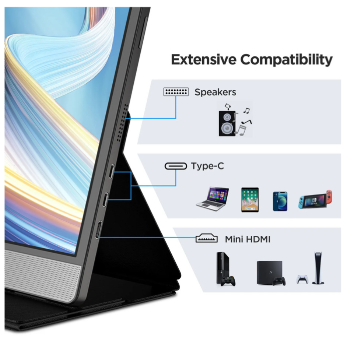 Koorui 15.6 Inch IPS FHD 60Hz Office Portable Monitor, 15B1