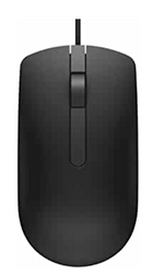 Dell MS116 USB Wired Optical Mouse, Black