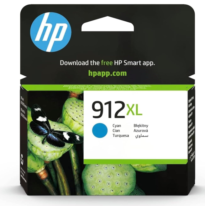 HP 912XL High Yield Original Ink Cartridge Cyan, 3YL81AE
