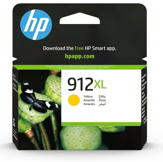 HP 912XL High Yield Original Ink Cartridge Yellow, 3YL83AE
