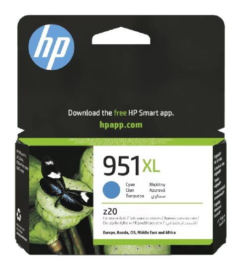 HP 951XL High Yield Cyan Original Ink Cartridge CN046AN