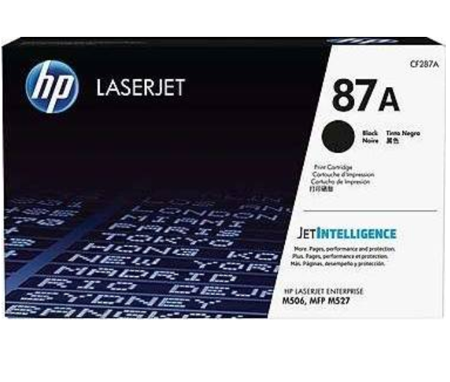 HP 87A Black Original LaserJet Toner Cartridge, CF287A