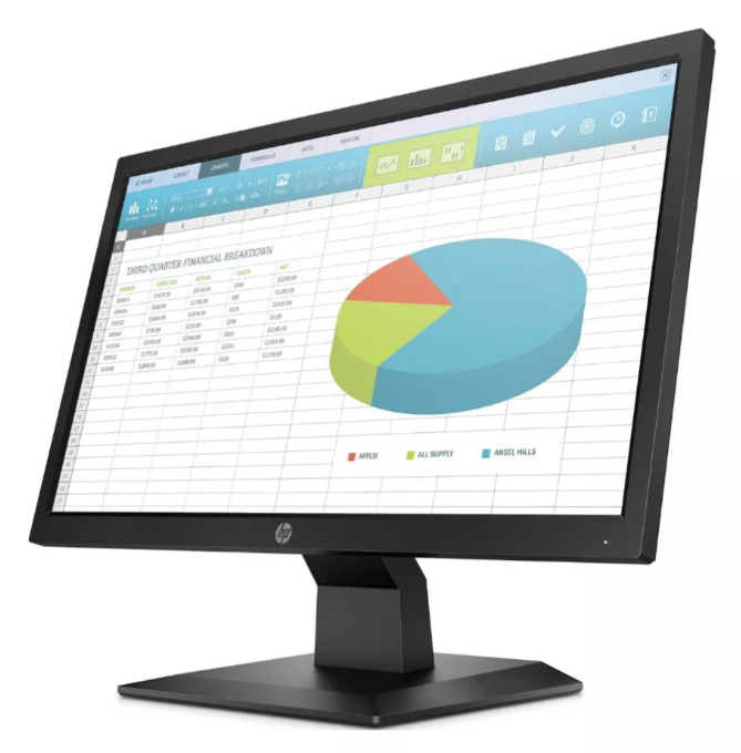 HP P204 19.5Inch HD Plus Flat Monitor, Black