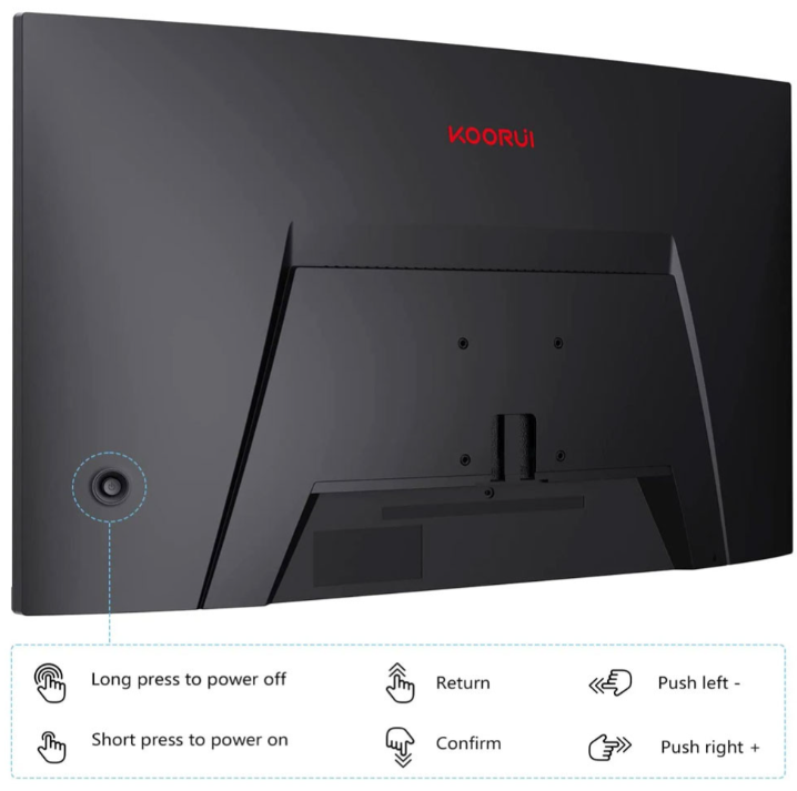 Koorui 27E6QC, 27 Inch Curved Screen QHD 144Hz Gaming Monitor