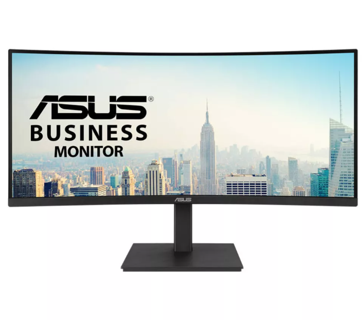 شاشة Asus VA34VCPSN المنحنية فائقة الاتساع VA UWQHD مقاس 34 بوصة، لون أسود