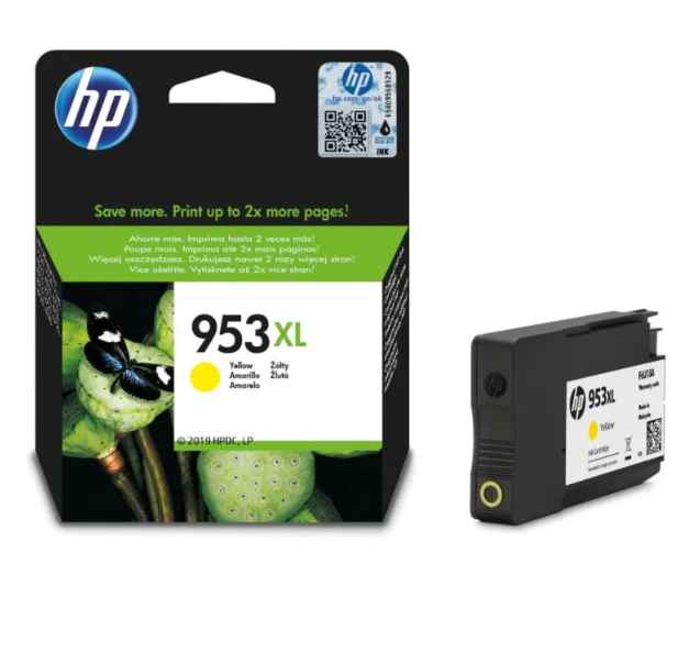 HP 953XL High Yield Yellow Original Ink Cartridge F6U18AE
