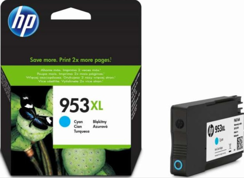 HP 953XL High Yield Cyan Original Ink Cartridge F6U16AE