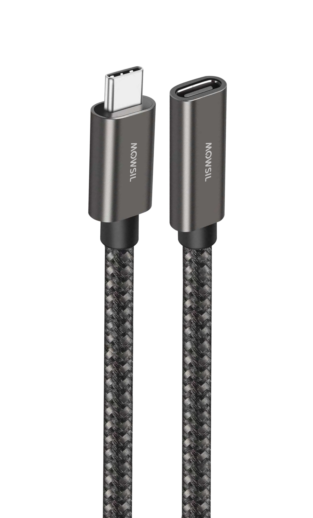 Mowsil USB-C Extension Cable 1.5M, USB 3.2 Gen2 Braided Type-C, 10Gbps Data, 60W PD Fast Charging, 4K@60Hz